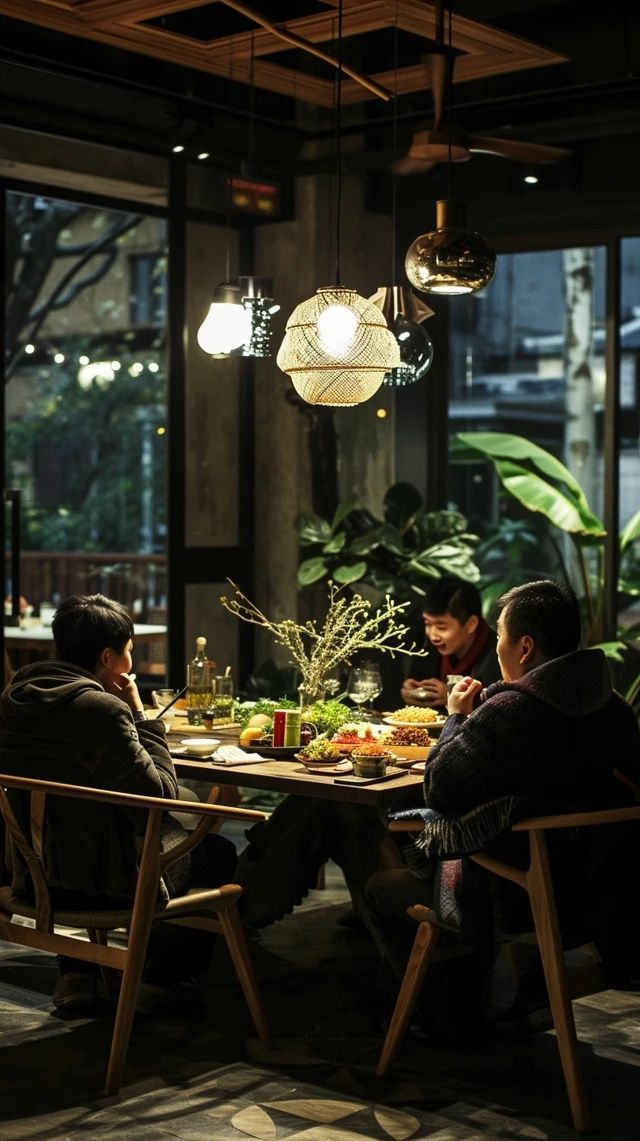 
1. 白居易筆下的夜宴隨筆，與友共享美味，心滿意足而眠。