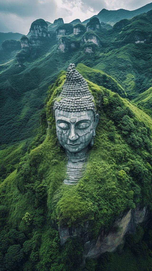 航拍河南樂山，龍神祠附近的景象，壯觀得讓人窒息！