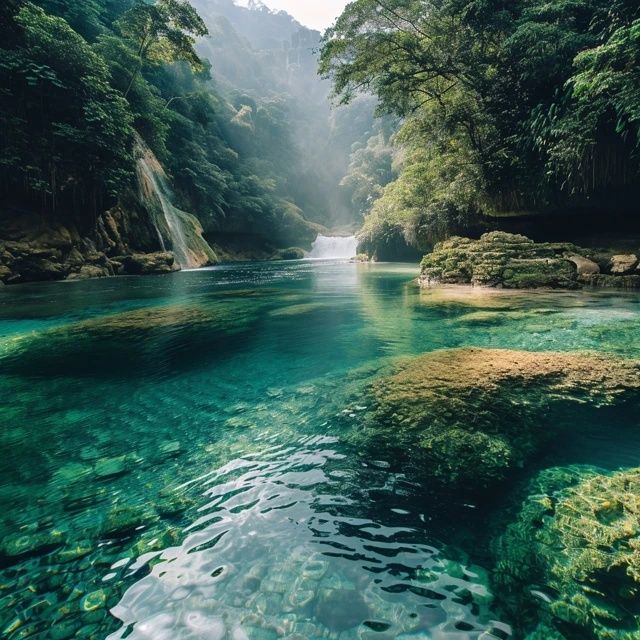 天河潭，位于貴陽市花溪區(qū)石板鎮(zhèn)，是一處集飛瀑、清泉、深潭、奇石、怪洞與天生石橋于