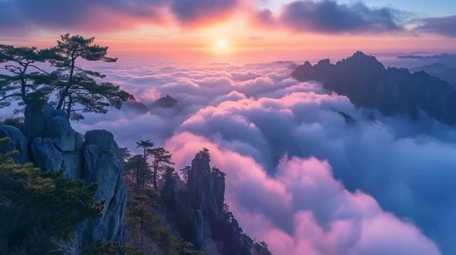 民豐晨景:灰蒙云霧與西藏碧空的鮮明對(duì)比