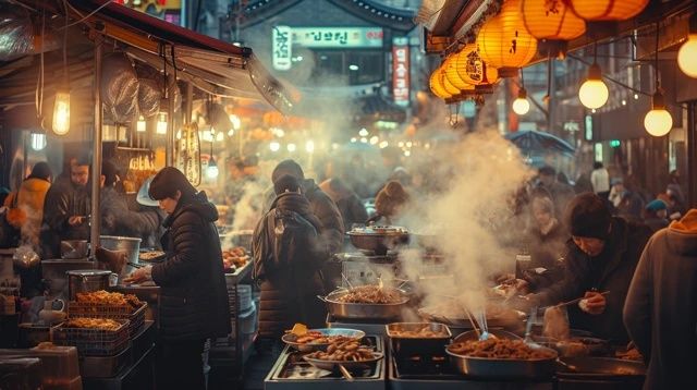 夏日夜幕下的消費(fèi)場景：燒烤攤與小吃店熱鬧非凡，但一位顧客的行為引發(fā)爭議