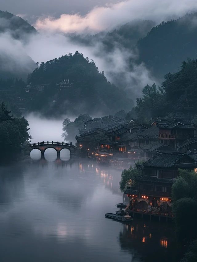 高鐵直達(dá)的千年水鄉(xiāng)：古韻十足的芙蓉鎮(zhèn)，如畫山水與仙俠風(fēng)情的完美融合