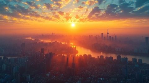 2024年7月30日上海天氣炎熱，天色晴朗