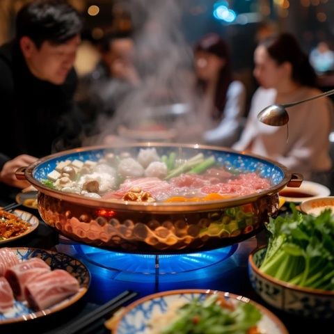 在我們鄂爾多斯說(shuō)起美食給人的第一印象就是肥酒大肉酒是草原香，肉是手把肉