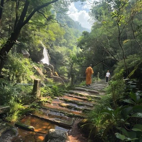 蓮花山下，微風輕拂，感受自然的氣息與溫暖的陽光