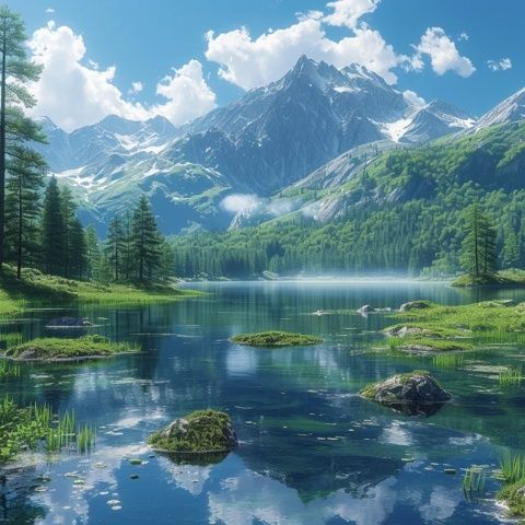 綠水青山的美，是一種自然、寧靜且充滿生機的美