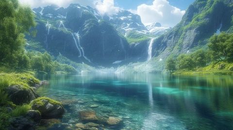 綠水青山的美，是一種自然、寧?kù)o且充滿(mǎn)生機(jī)的美