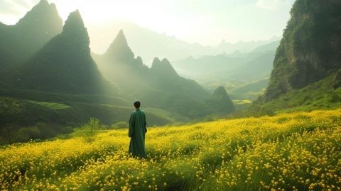 一部我的阿勒泰電視劇啦，讓新疆的這片寧靜的美景呈現(xiàn)出來,遠(yuǎn)處的雪山、翠綠的草地、
