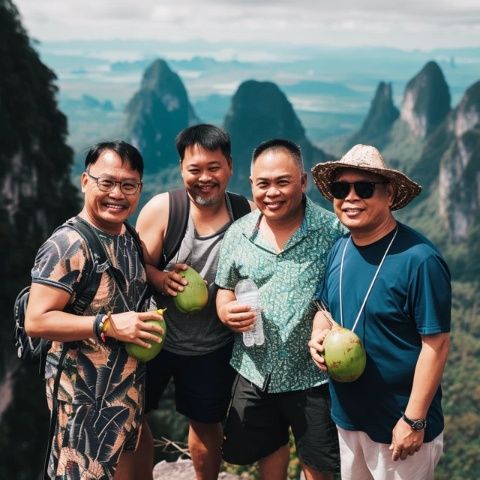 照片中的六個人，身處廣州，甚至在整個廣東省都家喻戶曉,習(xí)慣上