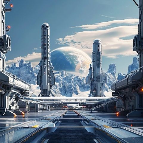 未來人類征服宇宙，建立巨大太空站“星際城”，科技感十足！