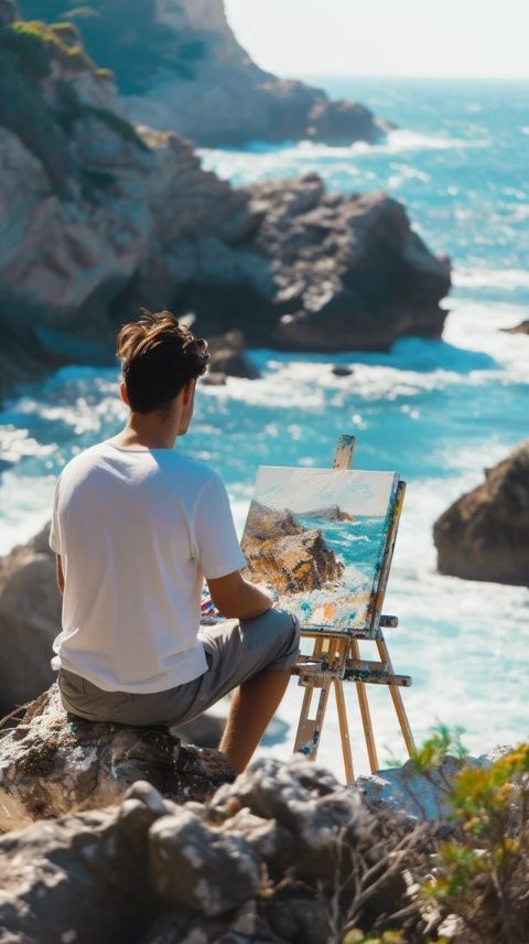 海上奇緣：畫家在風(fēng)景如畫的海灘找到靈感