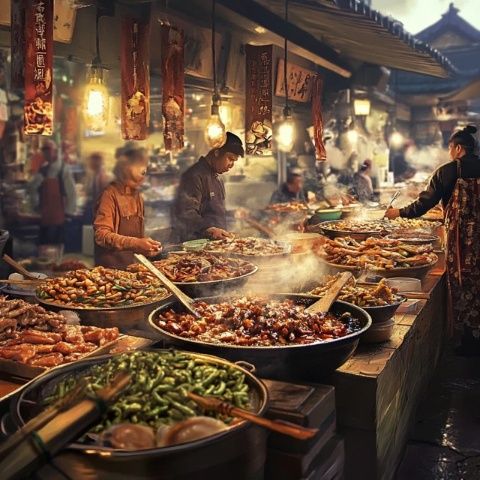 舌尖上的鄉(xiāng)愁青島膠南泊里大集上的一道名吃：海鮮燴餅！