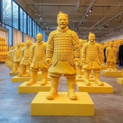 7.22，我們來到臨潼之行目的地，兵馬俑博物館,天氣很熱，太陽很曬
