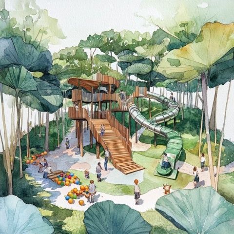 這里是夏天的避暑圣地，孩子們的天然游樂園，擁有豐富野生動植物