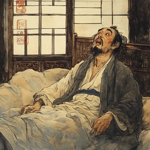 流淚1956年的一個深夜，65歲的賴雅敲響了張愛玲的房門,進(jìn)屋后