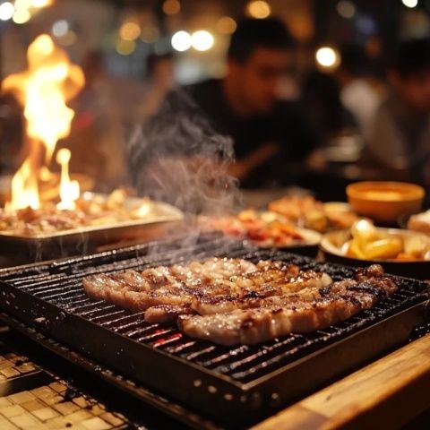 這附近的美食盛宴：烤肉盛宴，人均僅約40元，新鮮炭火烤制，豐富套餐搭配