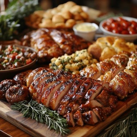 這附近的美食盛宴：烤肉盛宴，人均僅約40元，新鮮炭火烤制，豐富套餐搭配