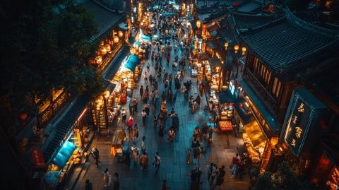 在華欣的夜晚漫步、品嘗街頭小吃和購(gòu)物