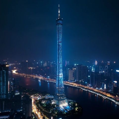 夜幕低垂，星辰點點，廣州這座燈火輝煌的不夜城正演繹著它獨有的繁華與喧囂