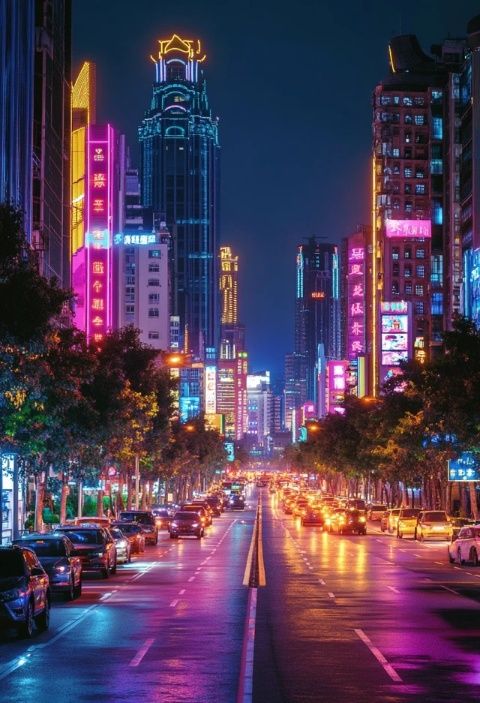夜幕低垂，星辰點點，廣州這座燈火輝煌的不夜城正演繹著它獨有的繁華與喧囂