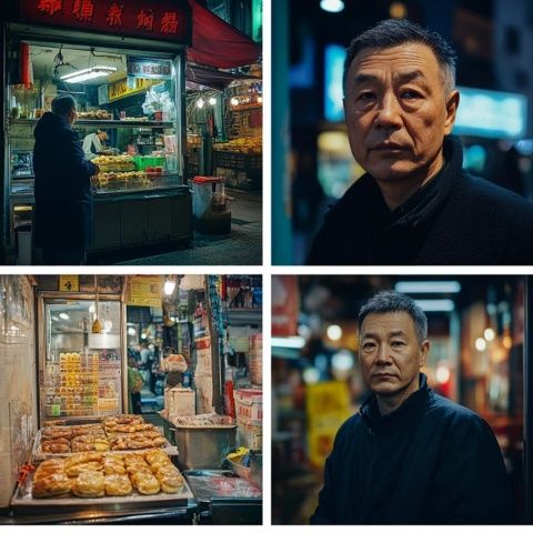 深夜宜賓街頭，小吃店遇神秘食客