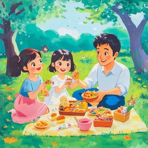 今天，作為一個(gè)普通人，我有幸與家人朋友們一同到戶外進(jìn)行了一次愉快的野餐