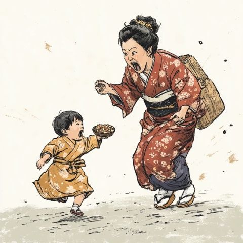 當(dāng)失去了平衡的孩子摔倒在地時(shí)，母親的心臟像是停止跳動(dòng)了……