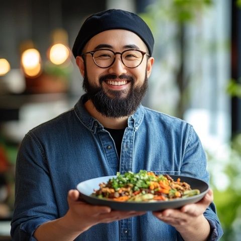 小黃為家人做了一頓飯,原因自從媽媽和大姨來美國后，做的大部分都是米飯和面條