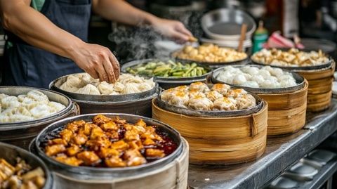 泉州的美食豐富多樣，有芋頭餅、海蠣煎、土筍凍等特色小吃，也有姜母鴨、肉粽等傳統(tǒng)菜