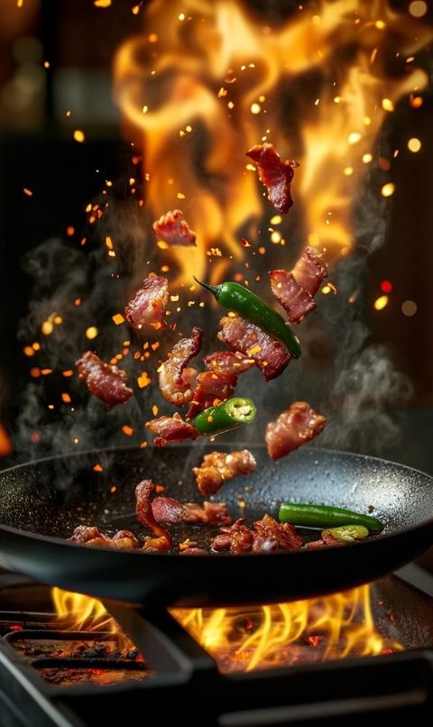 揭秘水煎肉新吃法：無需炭火，德化步行街的獨特美食之旅
