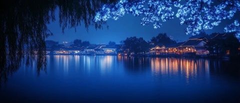 夜幕下的璀璨明珠:湖濱銀泰步行街探秘