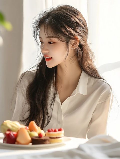 美食與美人相互映襯的美好時(shí)刻