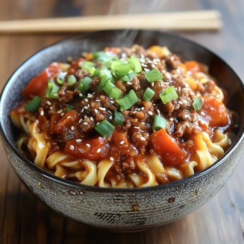 解凍藏香豬肉，自制麻辣蒸肉，配番茄面，健康美味的早晨佳肴