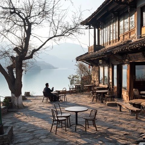 水天一色，滴水湖畔的藝術(shù)感滿滿攝影博物館餐廳