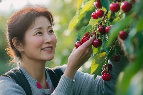 一位五十多歲山東棗莊的劉嫂，無知識，無技術(shù)，到山東煙臺打工摘蘋果