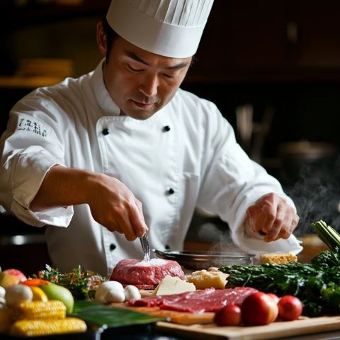 日本神戶牛肉鐵板燒美食體驗(yàn)