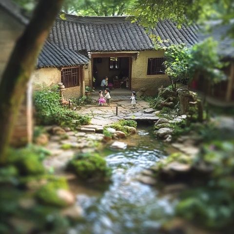 八達(dá)嶺南坡的安靜小村莊，品嘗著美食和溫暖