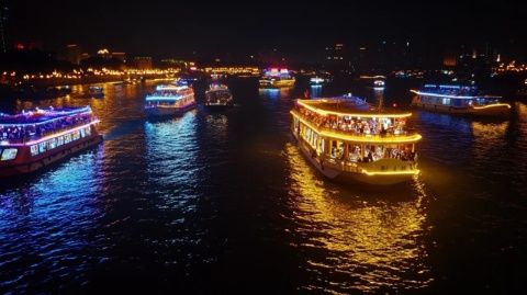 福建省南平市延平區(qū)：春節(jié)里的三江匯流囗燈光秀，一場視覺與情感的盛宴