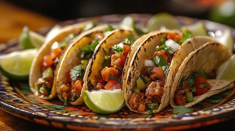 Taco是一種源自墨西哥的美食，通常由玉米或小麥制成的薄餅包裹著肉、蔬菜、奶酪等