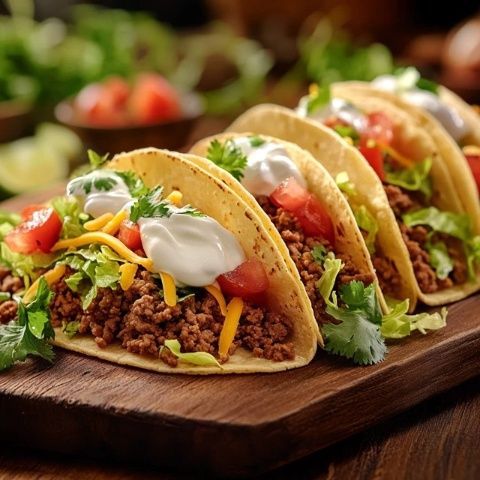Taco是一種源自墨西哥的美食，通常由玉米或小麥制成的薄餅包裹著肉、蔬菜、奶酪等
