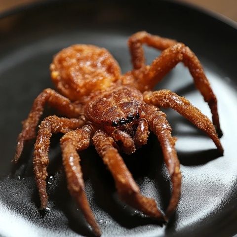 油炸蜘蛛擺在面前你會(huì)吃嗎？揭秘世界驚奇美食文化