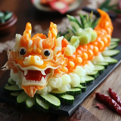 今日大揭秘： snake come true！輕松上手制作胡蘿卜鮮蝦蛇形飯