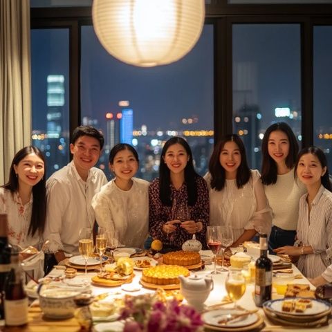 明星齊聚餐桌，劉曉慶與友共享溫馨時(shí)光