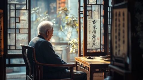 滬上老伯深秋愁緒濃，似置身火爐旁受煎熬