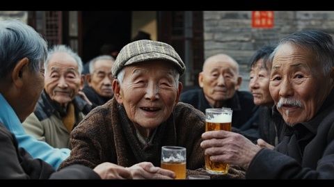 四位80歲臺(tái)灣老鄉(xiāng)在江西南昌品嘗美食和濃香酒的溫馨時(shí)刻
