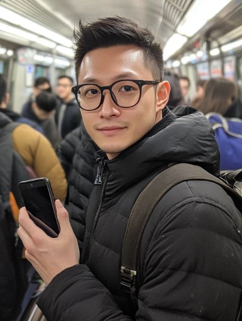 今天回到深圳，感覺人潮洶涌,地鐵里人擠成一團(tuán)