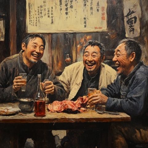 四位80歲臺(tái)灣老鄉(xiāng)在江西南昌品嘗美食和濃香酒的溫馨時(shí)刻