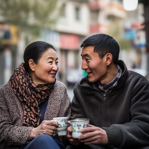 烏蘭察布早餐：奶茶、鮮奶、蒸南瓜與雞蛋白
