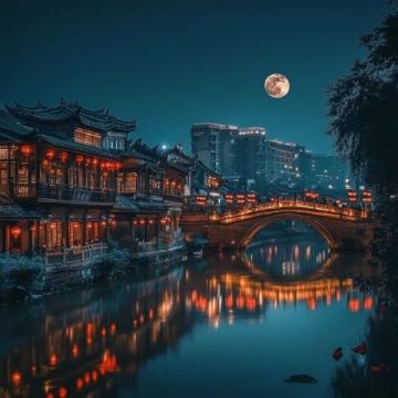 盤龍江夜游升燈光級改造！昆明又多了一個好玩的地方