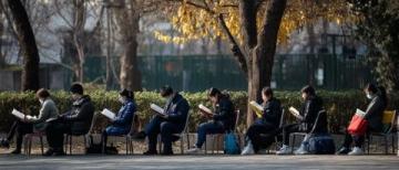 周末上午的的銀川中山公園，晨練的人們默契地占據(jù)著自己常去的地界